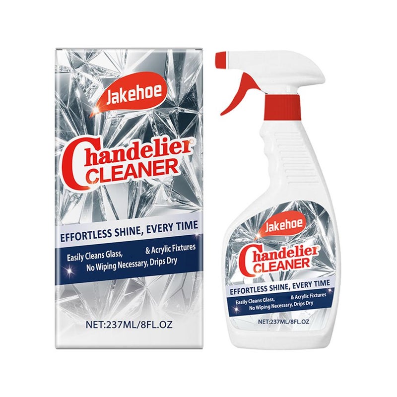 Chandelier Cleaner Spray - Drip Dry Crystal & Brass Cleaner for Glass, Silk Plants, Dark Crystals, Streak-Free & Fast Dusting Formula for Home (1pcs) - Image 1